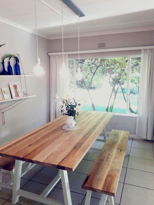 The dining room overlooking the front garden
