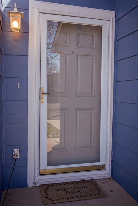 Front door entrance to the home.