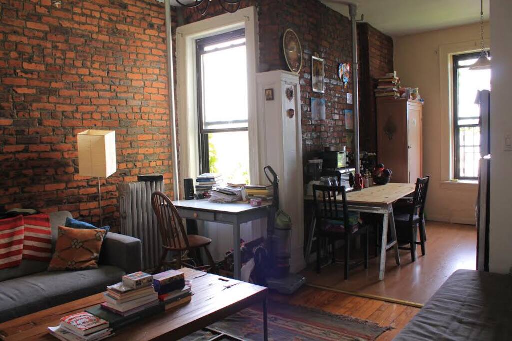 living room and kitchen