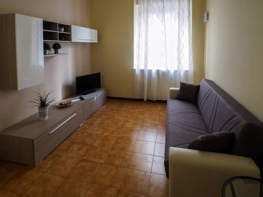 Soggiorno con divano letto