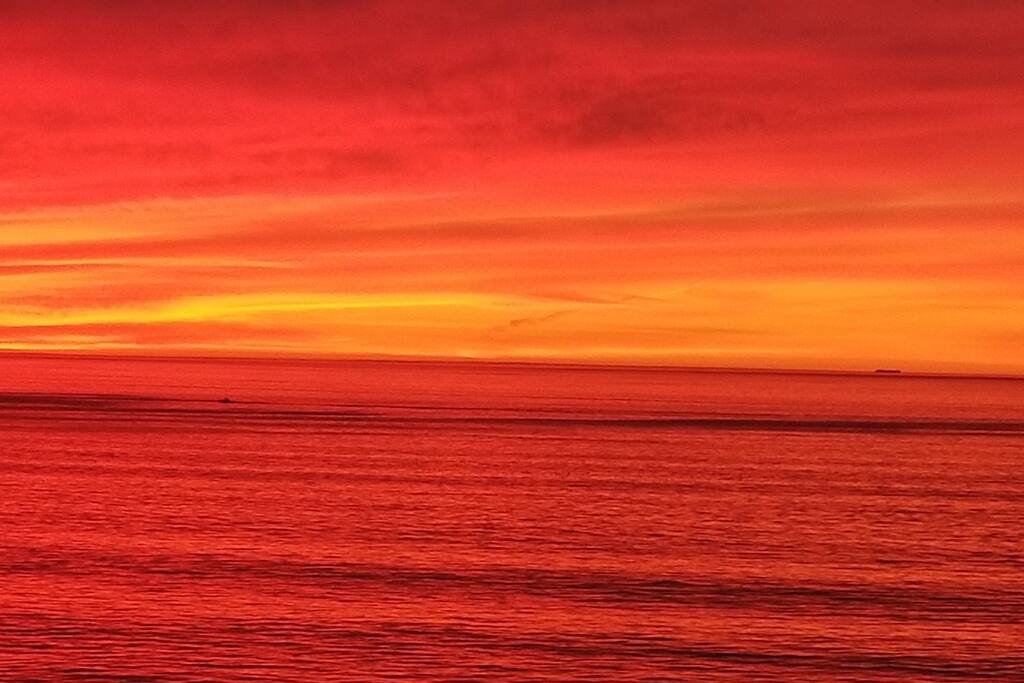 This is an actual sunset picture taken from the penthouse and was not edited in any way. The sunsets are amazing!