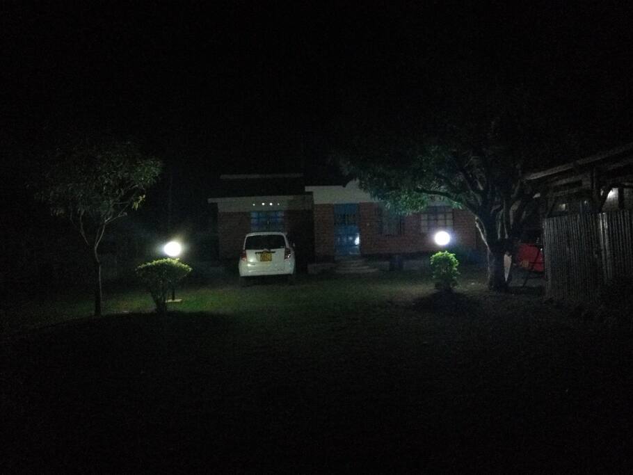 Compound at night