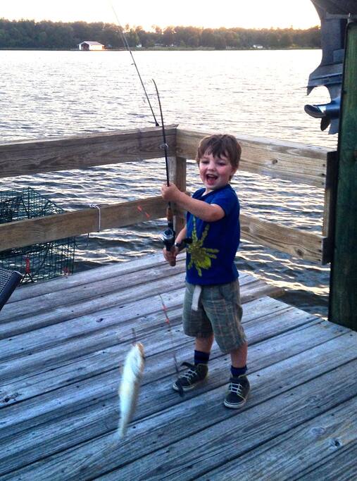 Great fishing from the dock.