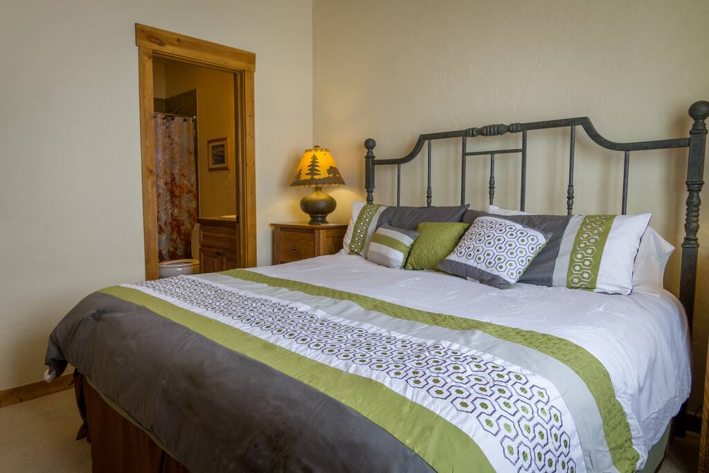 Master suite with private bathroom.