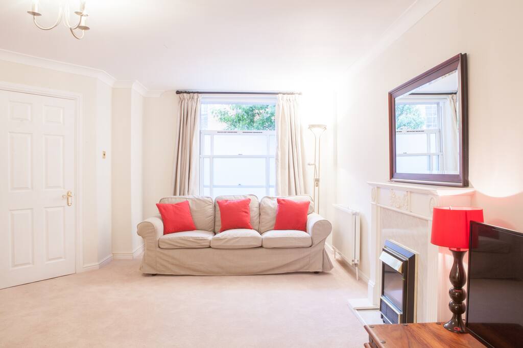 Spacious living room with plenty of seating