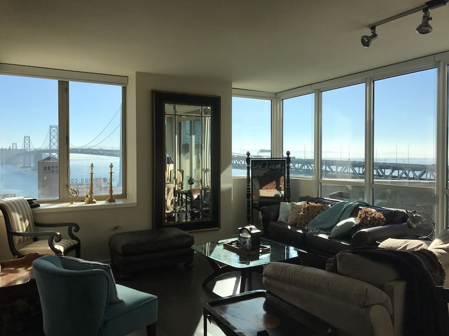 Shared Living Area with Bay Bridge Views