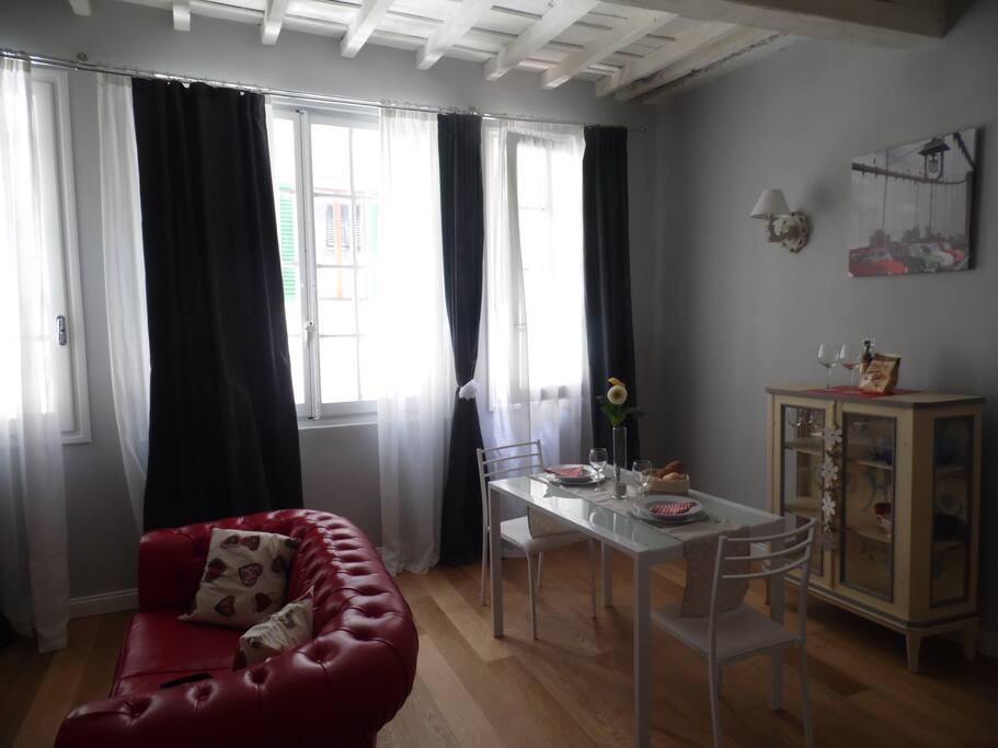 This is living room, very cozy and bright,
so much light passes through windows
