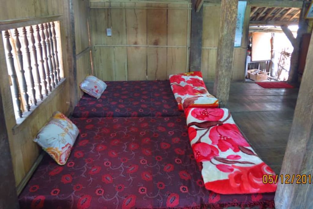 single beds in community room