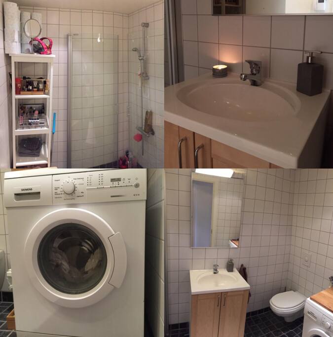 washer, shower etc