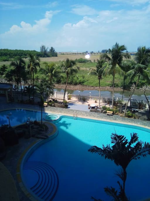 Condo pool view