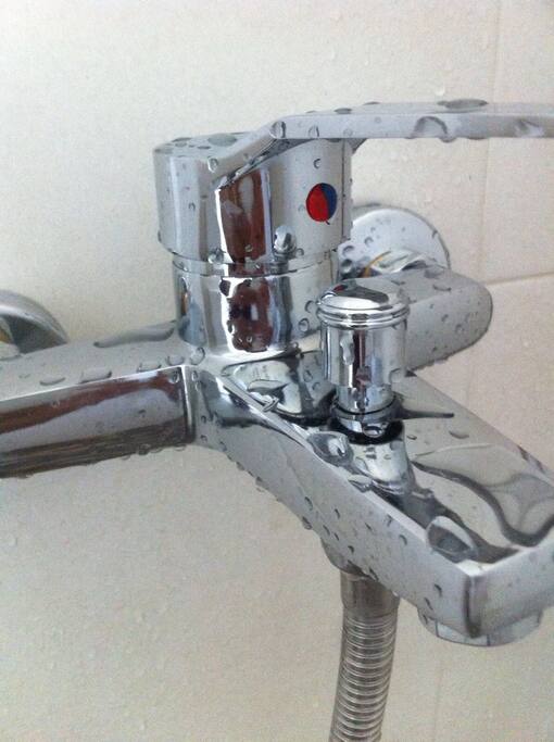 Hot water to shower
