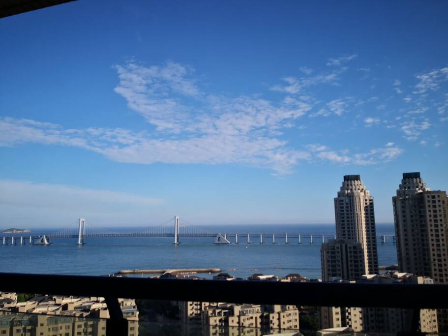 阳台景观,星海湾跨海大桥