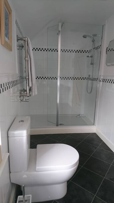 Spacious walk in shower
