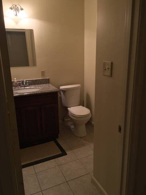 Private half bathroom