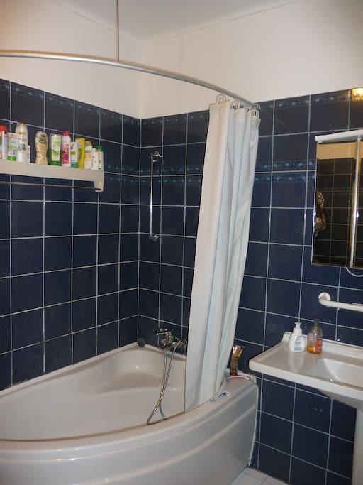 the bathtube/shower - separate from the toilets.
