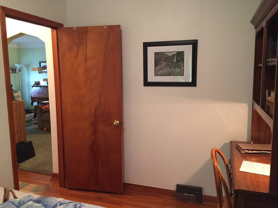 Here's the same bedroom from the closet corner.