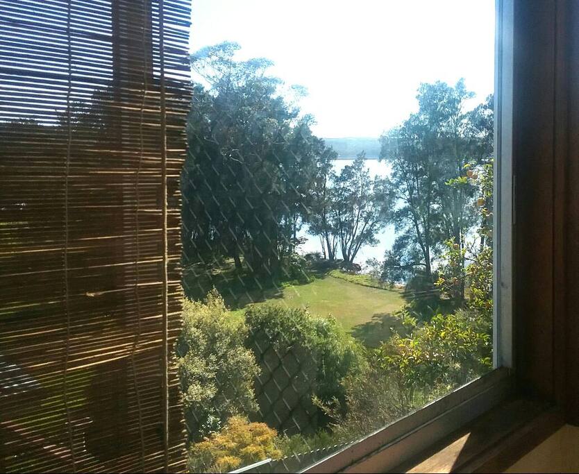 View towards the picnic area, playground and boat ramp