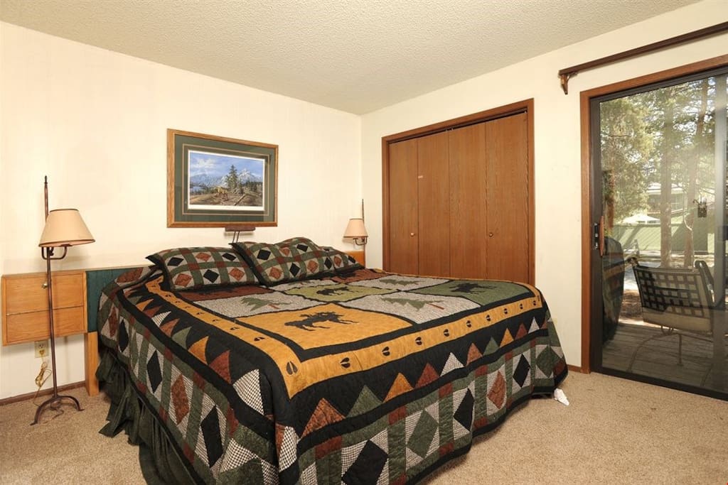 Get a good night's rest in the master bedroom.