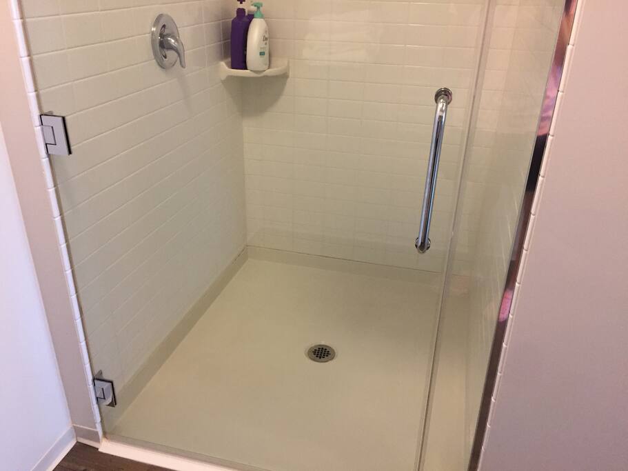 Private spacious shower
