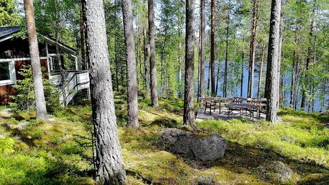 Silent, private cottage by lake,  sauna and boat