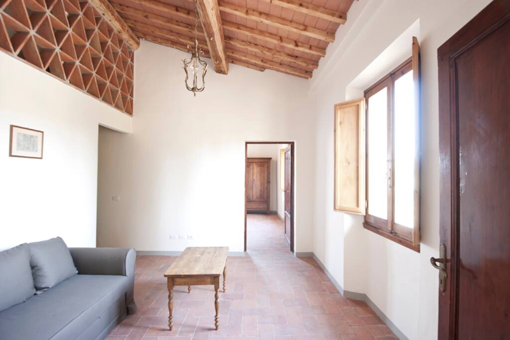 Soggiorno con divano letto