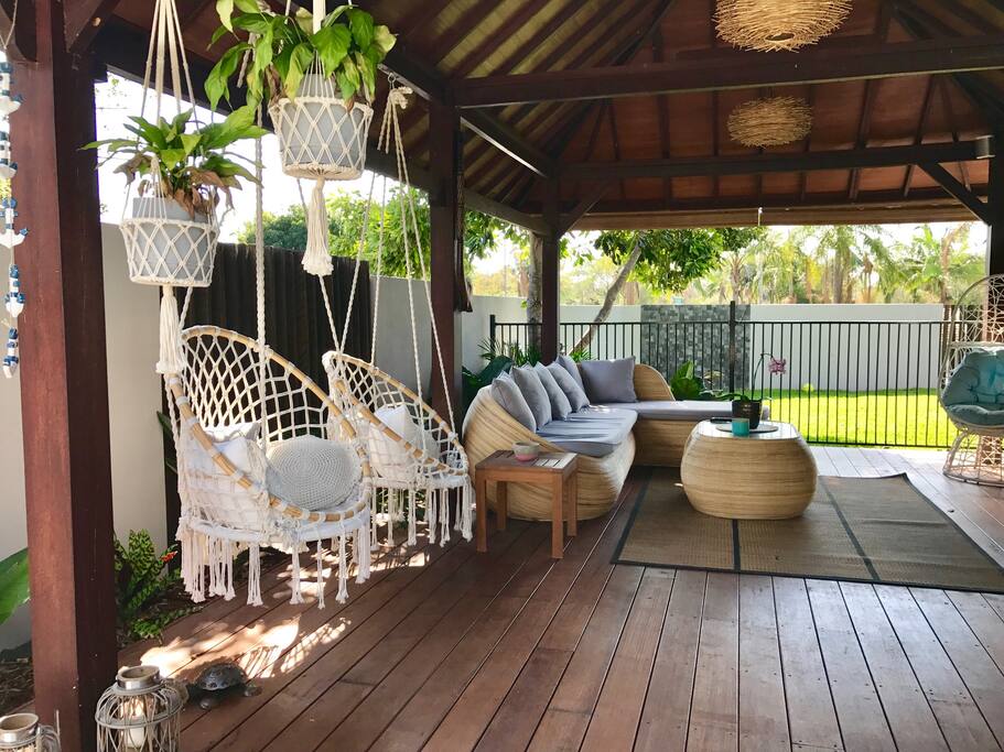 Bali hut area