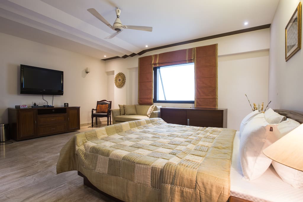 Our Master Bedroom fitted with a large screen LED TV