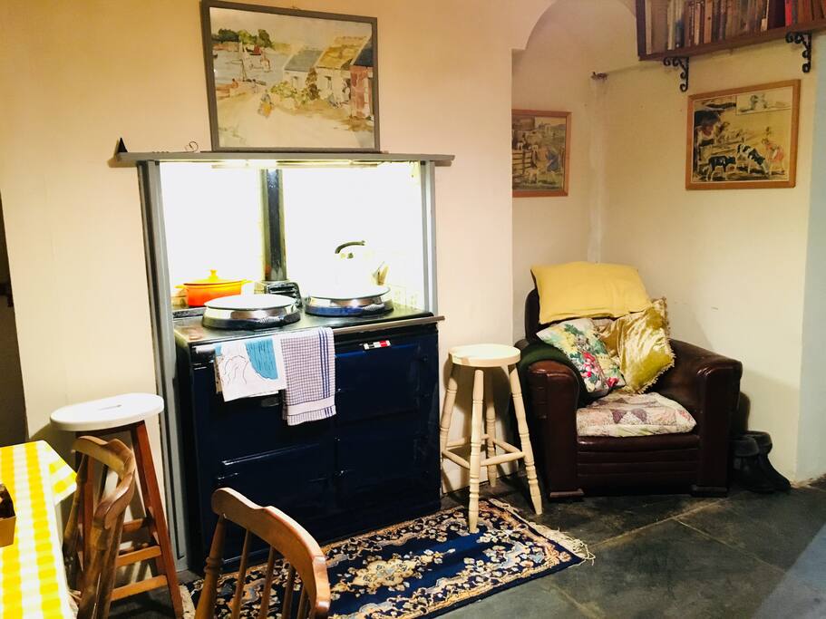 Dining room with Aga