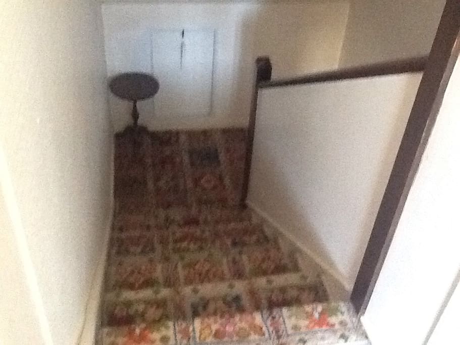 Stairs up to flat
