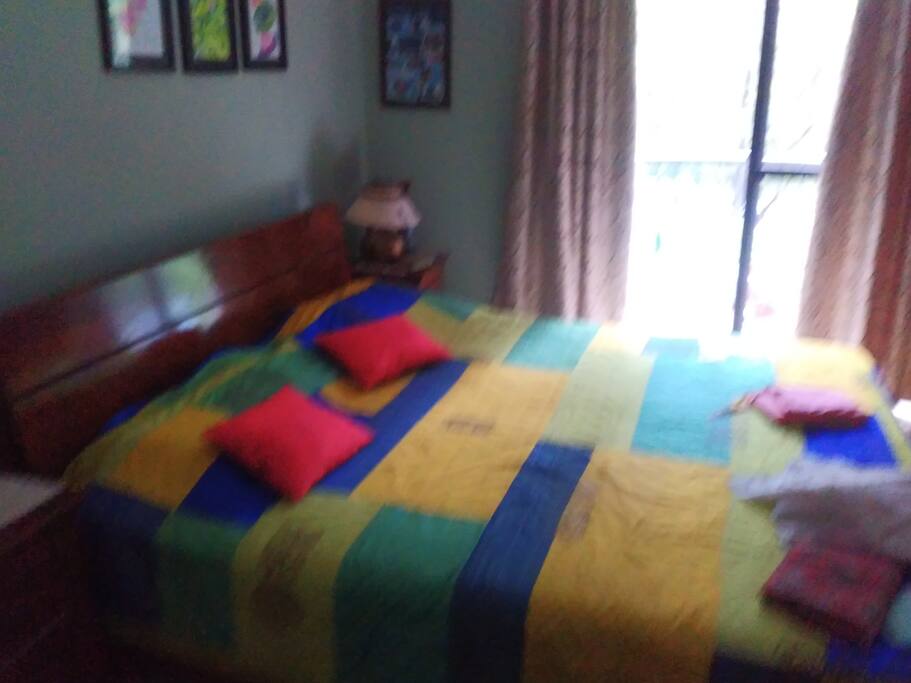 Beautiful ly decorated room with attached balcony and bathroom