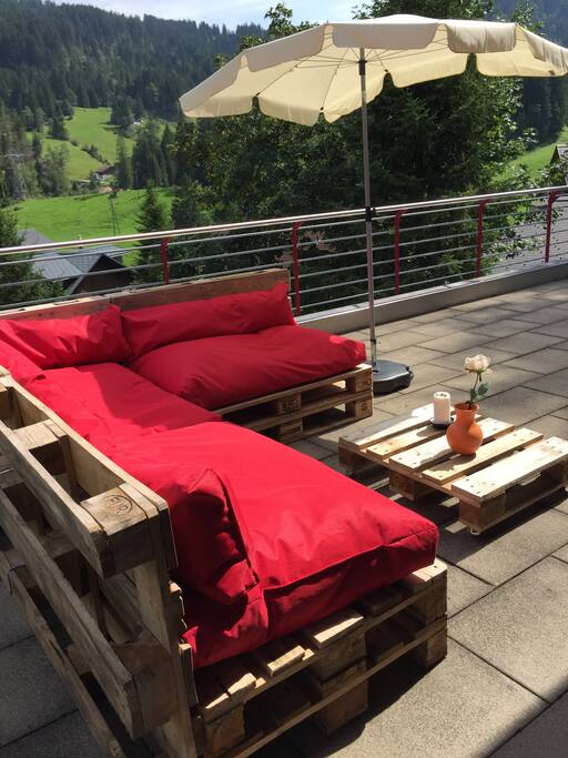 ...mit Sonnenschirm...