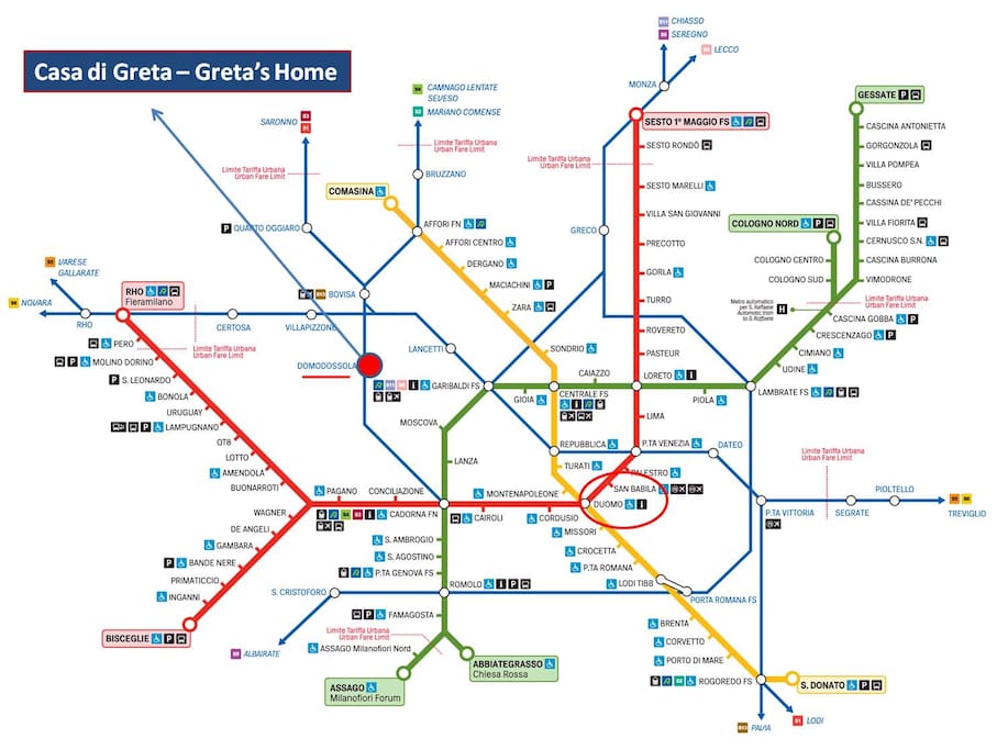 mappa metro con posizione casa
