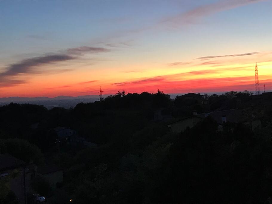 Tramonto che si vede dalla terrazza