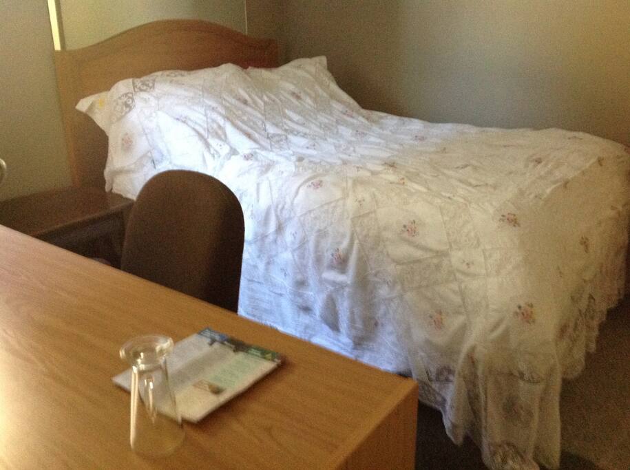 Double bed and puffy duvets for luxurious feeling of coziness