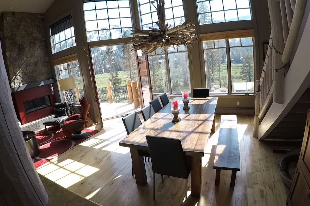 Great Room with view of ski mountain.