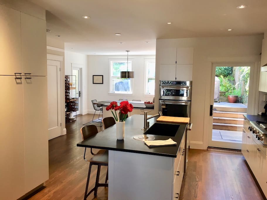 Our kitchen, completely renovated in early 2018, was designed with serious cooking and entertaining in mind.