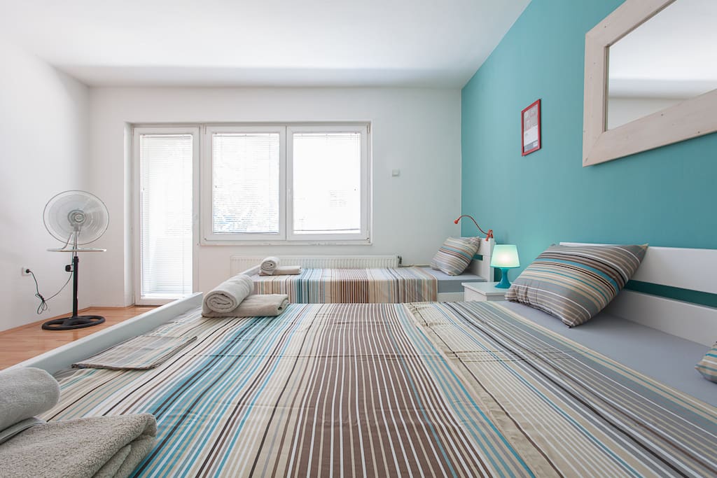 Blue Room 23m sq , Double bed + Single One