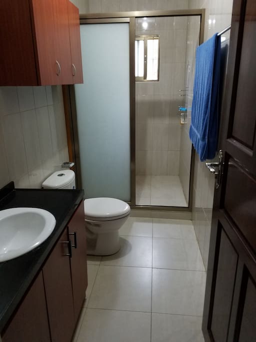 the bathroom