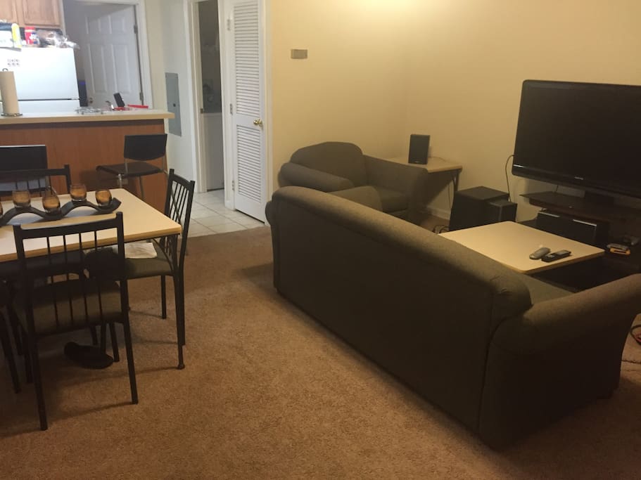 Living area, complete with 42-inch TV!