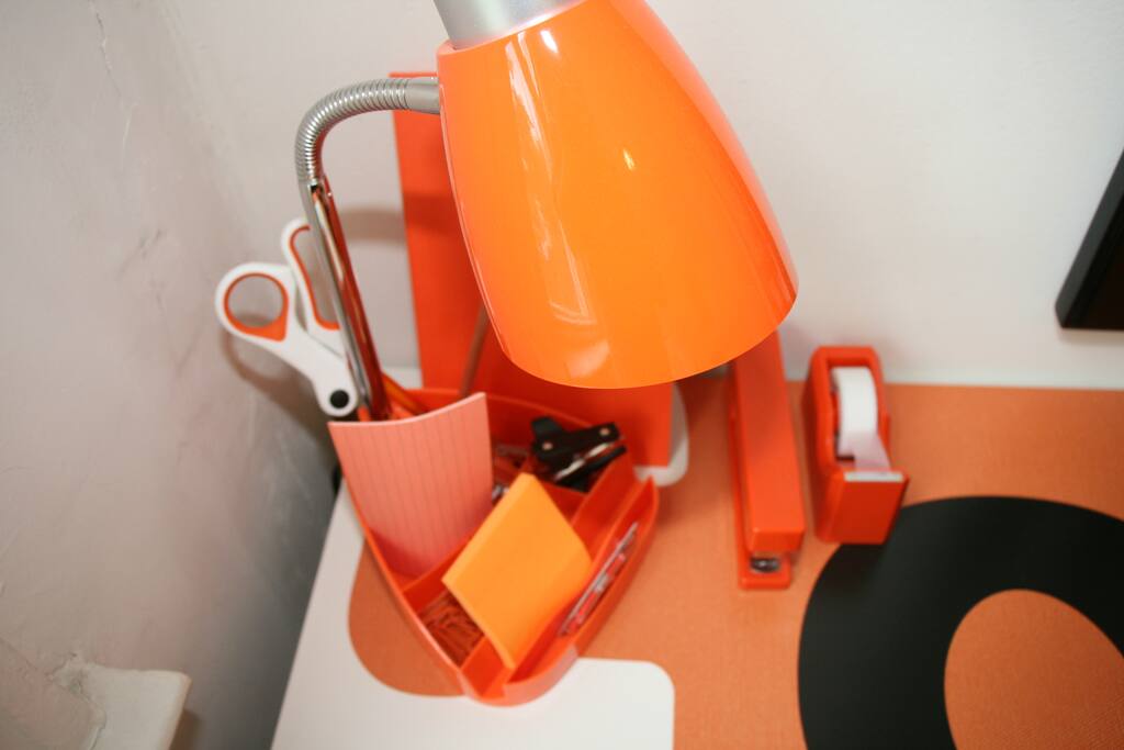 Front Bedroom: Office Supplies.