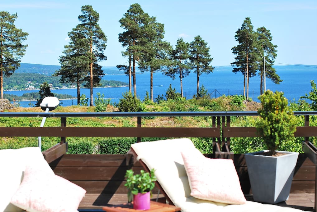 Awesome view from the terrace over Oslofjord