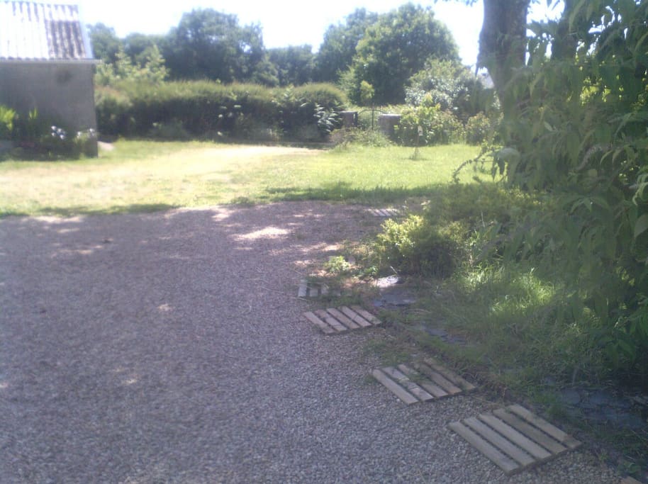 Outside area ,showing solid gates
