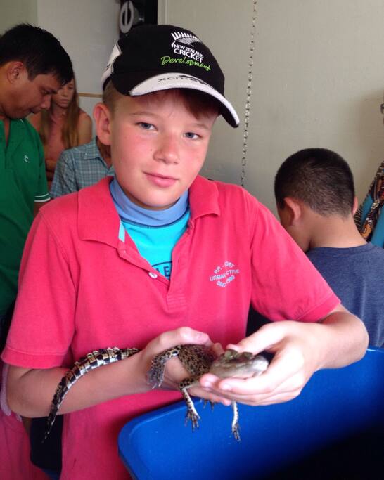 Baby Croc cuddles is cute!