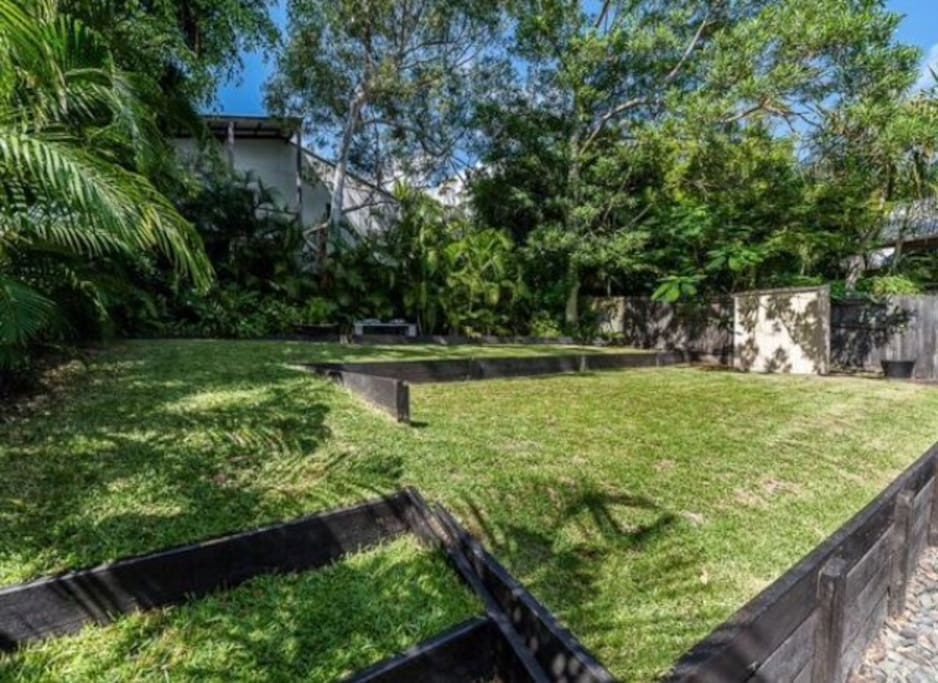 Grassed fenced in yard