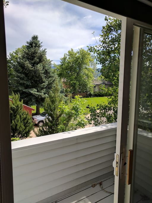 View of Flatirons from Masterbed Deck