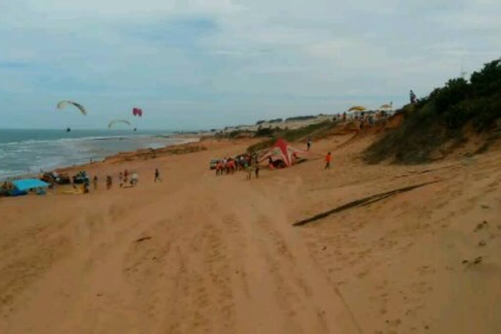 estação de parapente a cem metros.