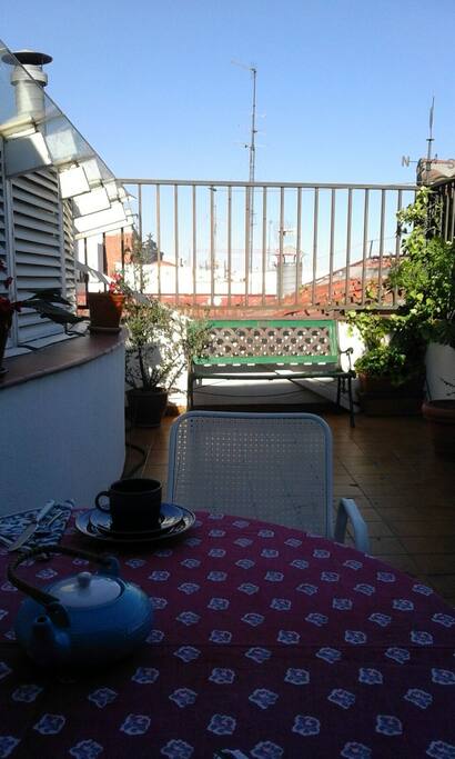 vista de los tejados de Madrid desde una de las terrazas