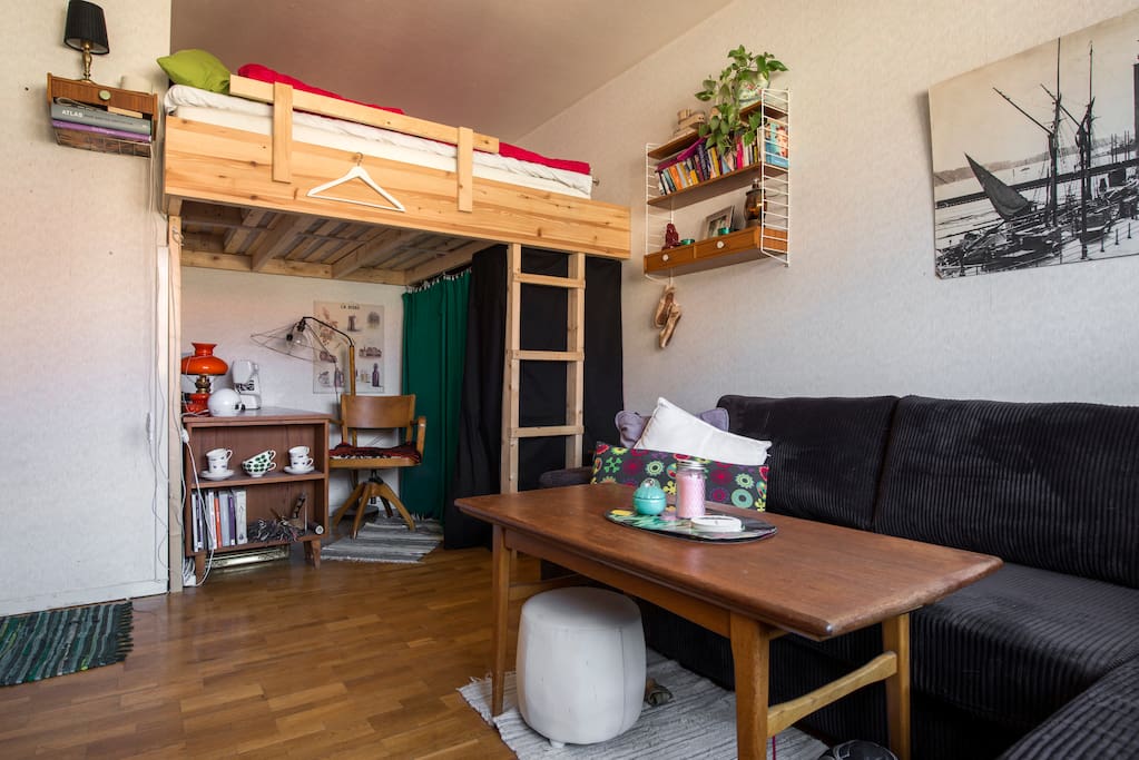 I have a big loft bed for two people.