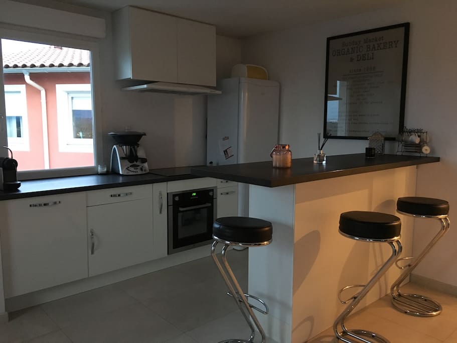 Cuisine ouverte sur salon