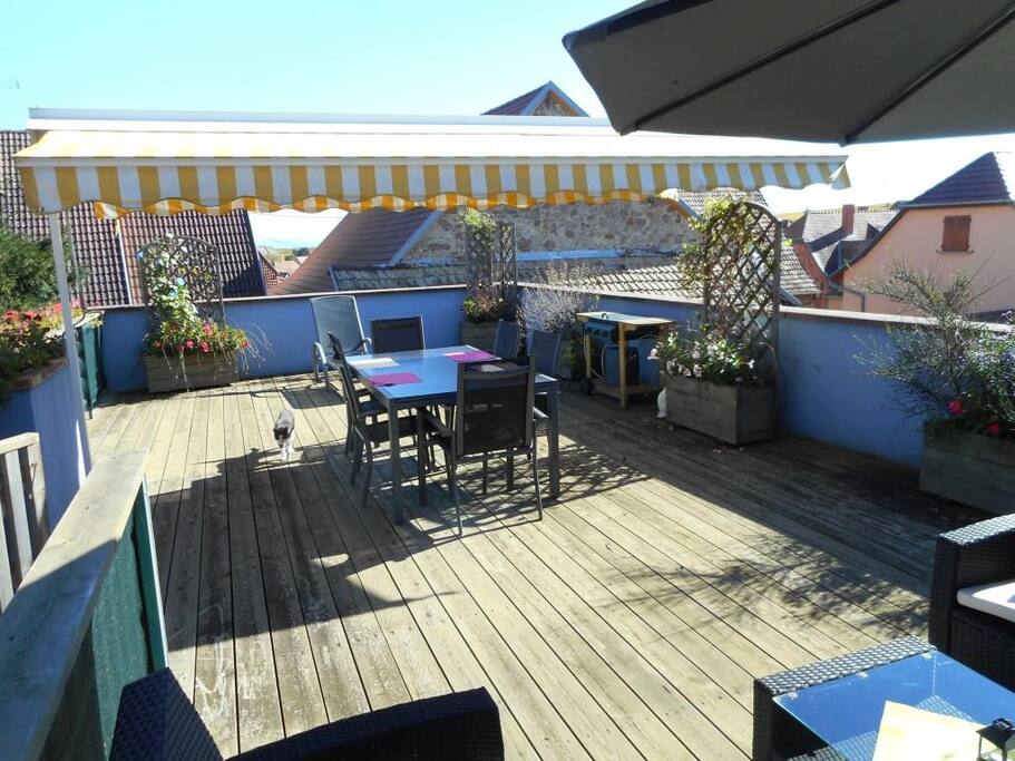 Grande terrasse spacieuse